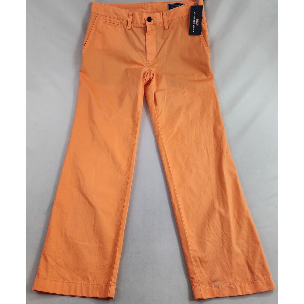 Vineyard Vines Bird Of Paradise Orange Chino Pants Mens 32x32 1P001253-880 NEW